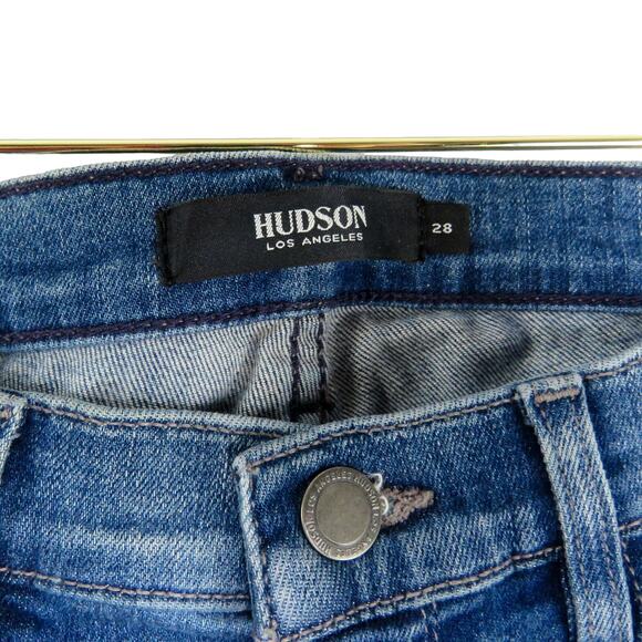 Hudson Nico Cigarette Jeans Size 28 Designer Medium Wash High Rise Skinny Jeans - Picture 6 of 7